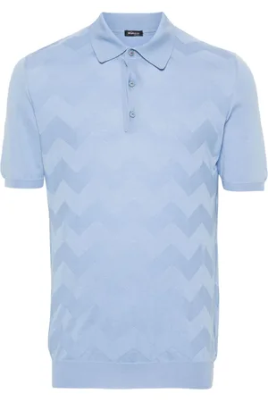 Kiton Polo con dettaglio chevron