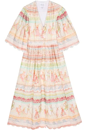 HAYLEY MENZIES Abito midi in pizzo sangallo