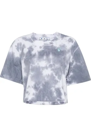 OFF-WHITE T-shirt Hands Off con fantasia tie dye