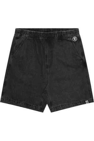 A Bathing Ape Shorts denim con applicazione Moonface