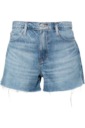 Frame Shorts Vintage denim con orlo a taglio vivo
