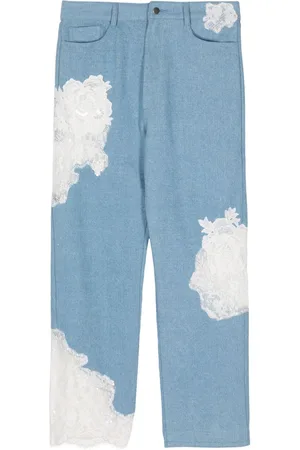 Collina Strada Jeans in pizzo a fiori