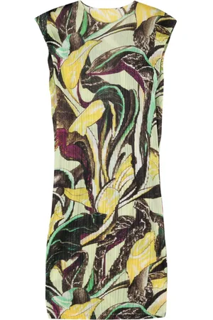 PLEATS PLEASE ISSEY MIYAKE Abito midi a fiori