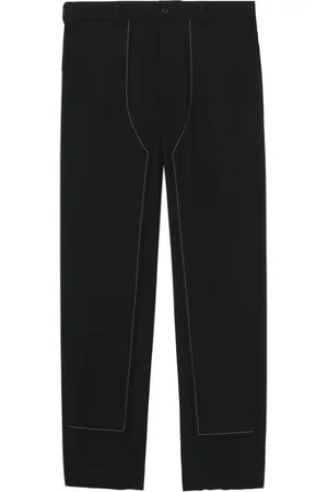 Comme des Garçons Pantaloni dritti con cuciture decorative
