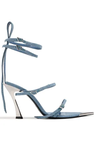MUGLER Sandali denim Fang 95mm