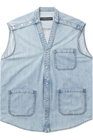 Y / PROJECT Gilet denim con applicazione