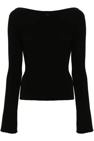 Courrèges Top con scollo a barca