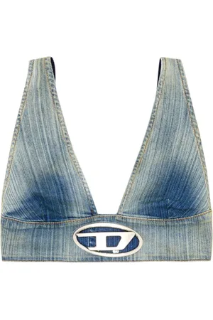 Diesel Top De-Elly-S corto denim
