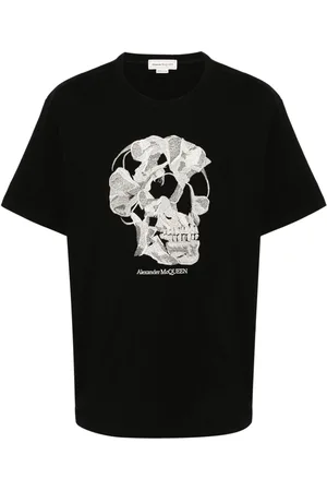 Alexander McQueen T-shirt con ricamo Skull