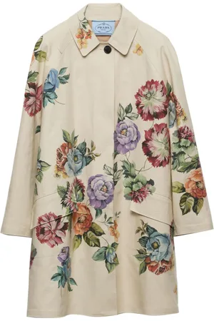 Prada Cappotto monopetto a fiori
