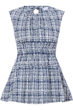 Proenza Schouler Top Birdie a quadri