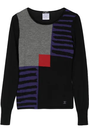 CHANEL Maglione con design color-block 2008