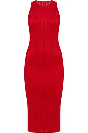PLEATS PLEASE ISSEY MIYAKE Abito midi smanicato plissettato