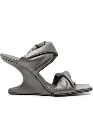 Rick Owens Mules Cantilever metallizzate 110mm