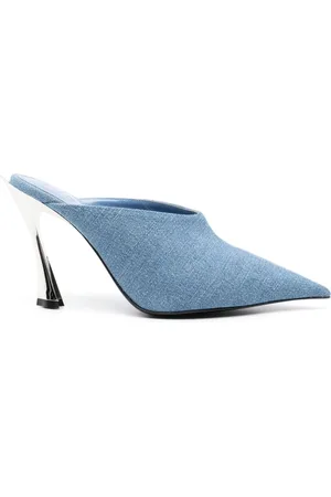 MUGLER Mules denim 95mm