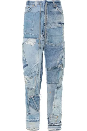 GREG LAUREN Jeans con design patchwork