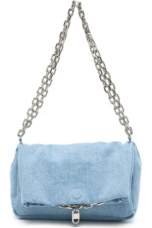 SYSTEM Borsa a spalla denim imbottita