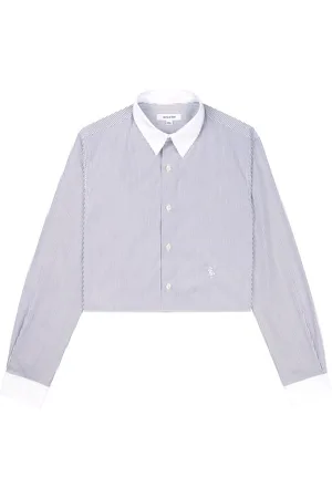 Sporty & Rich Camicia crop a righe