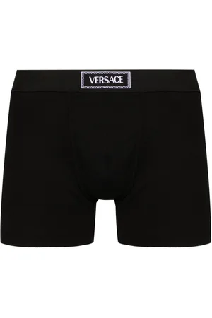 VERSACE Boxer lunghi con logo anni 