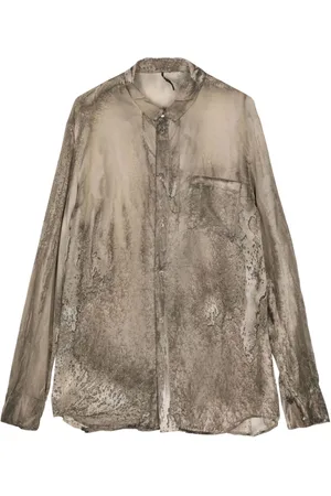 MASNADA Camicia con stampa astratta