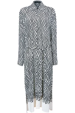 Proenza Schouler Abito Bailey midi con stampa astratta