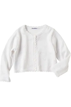 Familiar Cardigan con orlo a smerlo