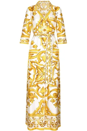 Dolce & Gabbana Chemisier con stampa maioliche