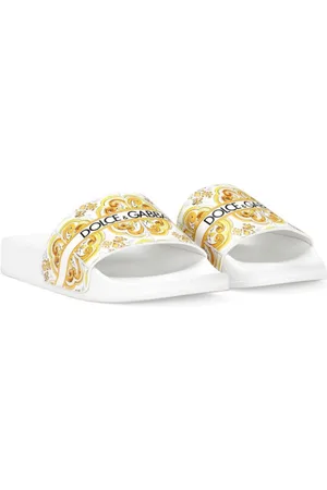 Dolce & Gabbana Sandali slides con stampa maioliche