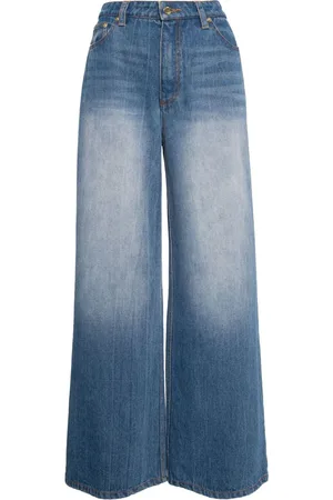Cynthia Rowley Pantaloni denim a gamba ampia