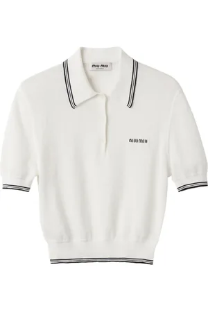 Miu Miu Polo con dettaglio a righe