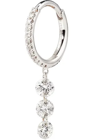PERSÉE Orecchino a cerchio in oro bianco 18kt e diamanti