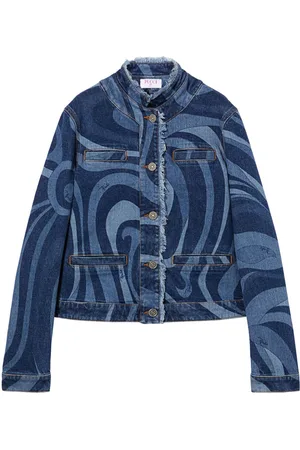 Puccini Giacca denim con finiture Marmo