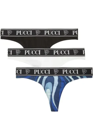 Puccini Set di 3 tanga con stampa
