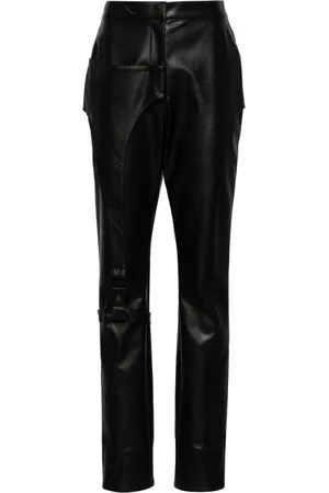 Elena Velez Pantaloni Moto in finta pelle