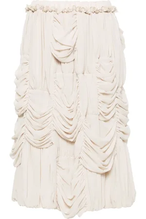 Comme des Garçons Abito midi svasato con ruches