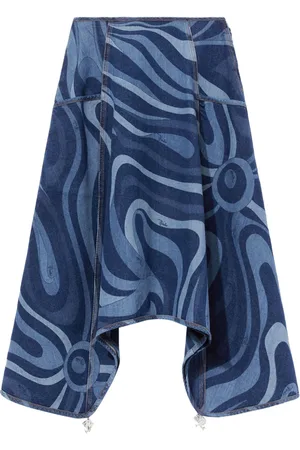 Puccini Gonna denim con stampa