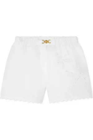 VERSACE Shorts con ricamo Sangallo