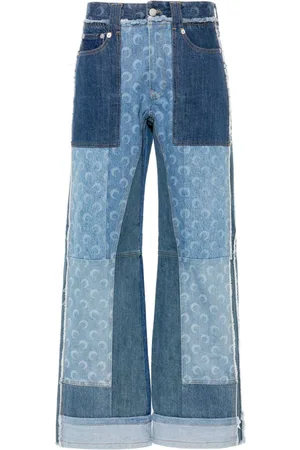 Marine Serre Jeans dritti con design patchwork
