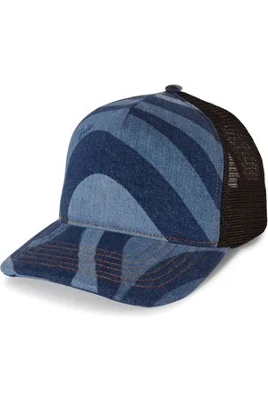 Puccini Cappello denim con stampa Marmo