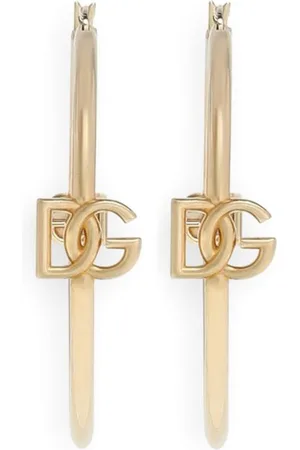 Dolce & Gabbana Orecchini a cerchio con logo DG