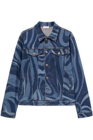 Puccini Giacca denim con finiture Marmo