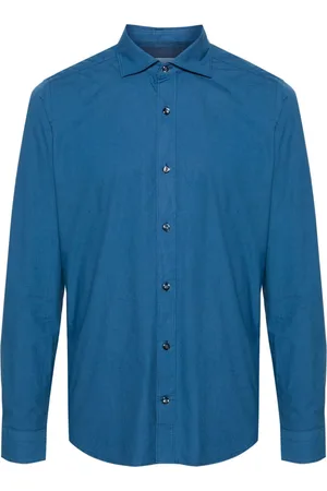 Tintoria Mattei Camicia con spacchetto sul collo