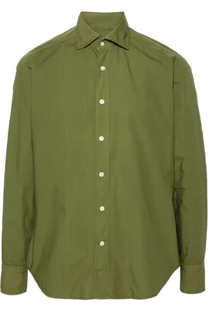 Tintoria Mattei Camicia con spacchetto sul collo