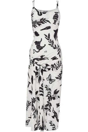Moschino Abito midi con stampa grafica