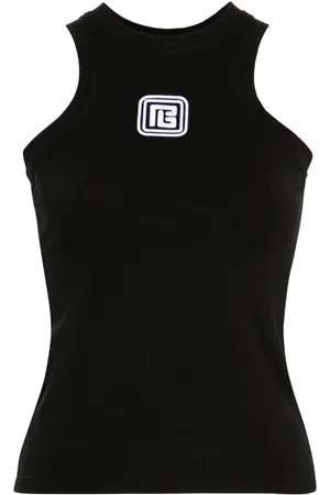 Balmain Canotta con monogramma PB