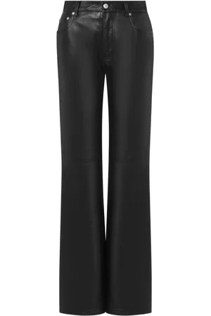 Moschino Pantaloni svasati in pelle