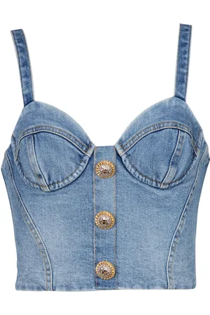 Balmain Top corto denim