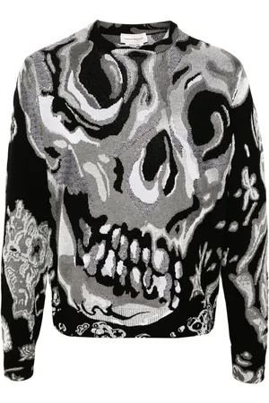 Alexander McQueen Maglione con motivo astratto jacquard