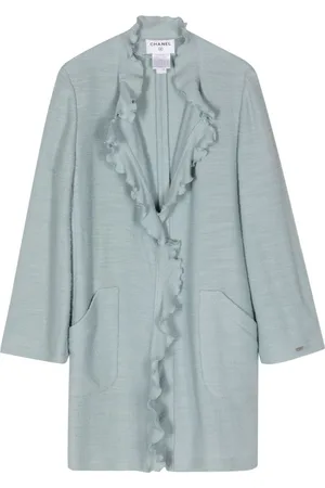 CHANEL Cardigan lungo con ruches 1998