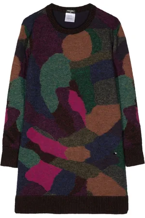CHANEL Maglione con stampa astratta anni 2000